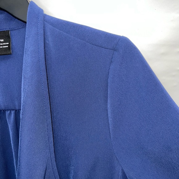 New Direction Top PM Blue Long Sleeve Open Front Cover Up 100% Polyester - Picture 6 of 15